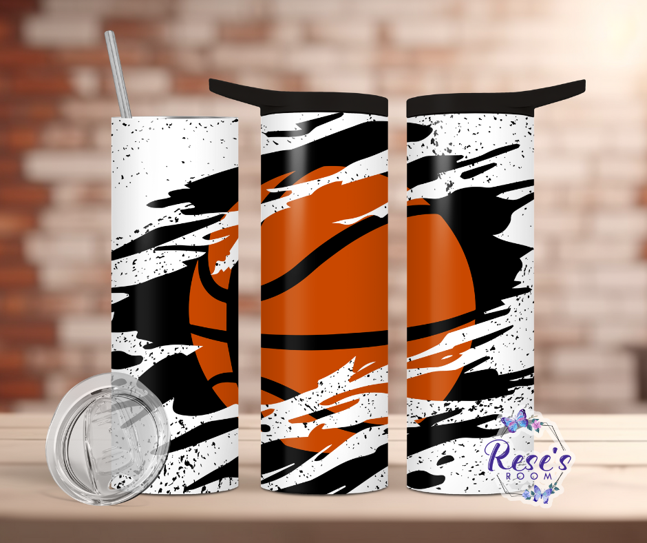 20oz Basketball Tumbler Duo Lid Tumbler