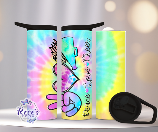 20oz Peace Love and Cheer Duo Lid Tumbler